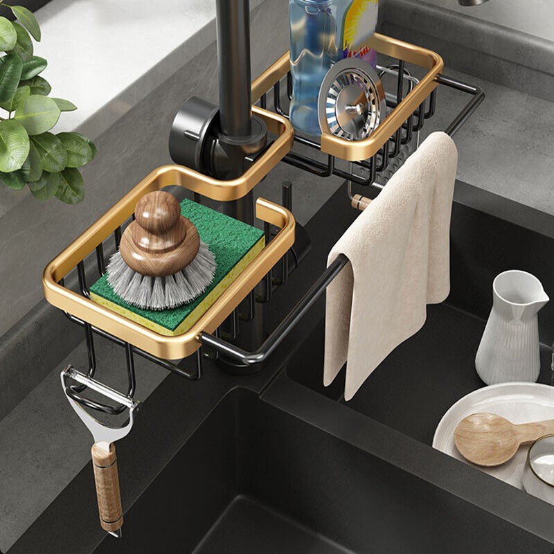 Drain Rack Storage Holder Shelf-Kitchen For Sink Faucet Sponge Soap Bathroom NEW
