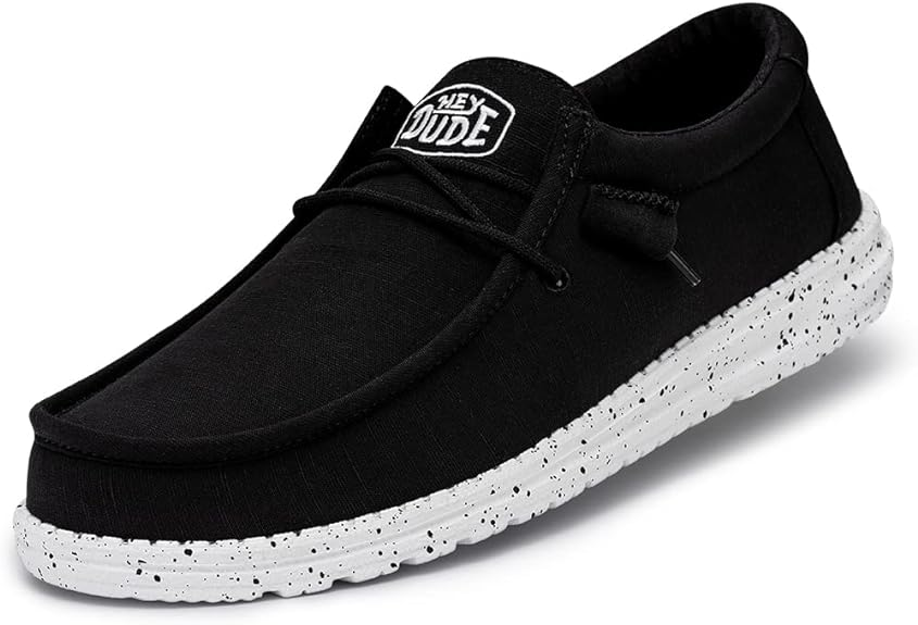 Hey Dude Men's Wally Slub Moc Toe Shoes